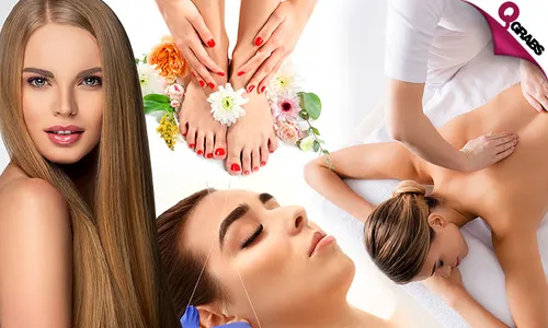 Killer Beauty Deal: Back Massage + Hair Treatment + Threading + Mani-Pedi with Color + Hair Brushing